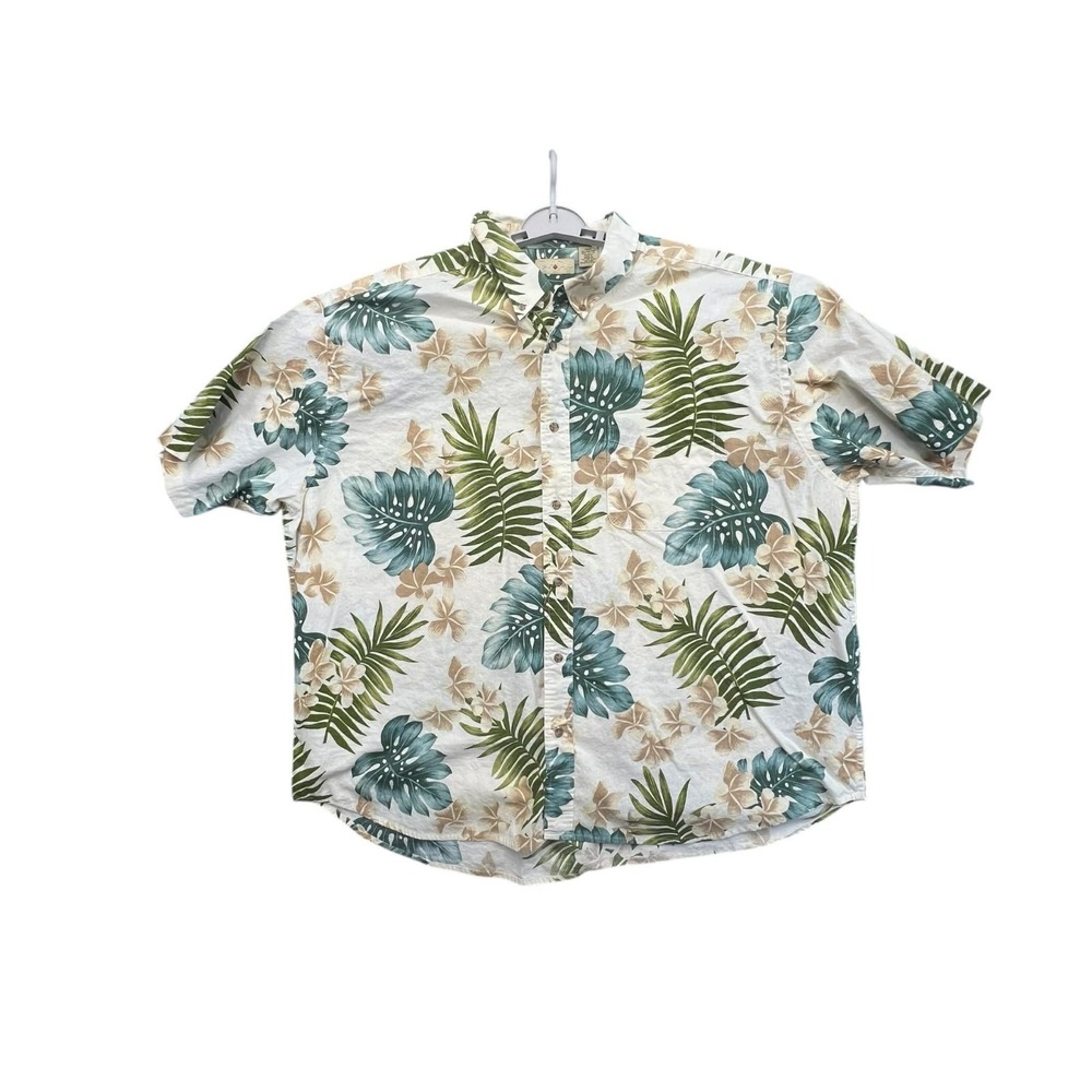 Royal Palm Mens 3XL Hawaiian Shirt Tropical Floral Short Sleeve Button Down‎